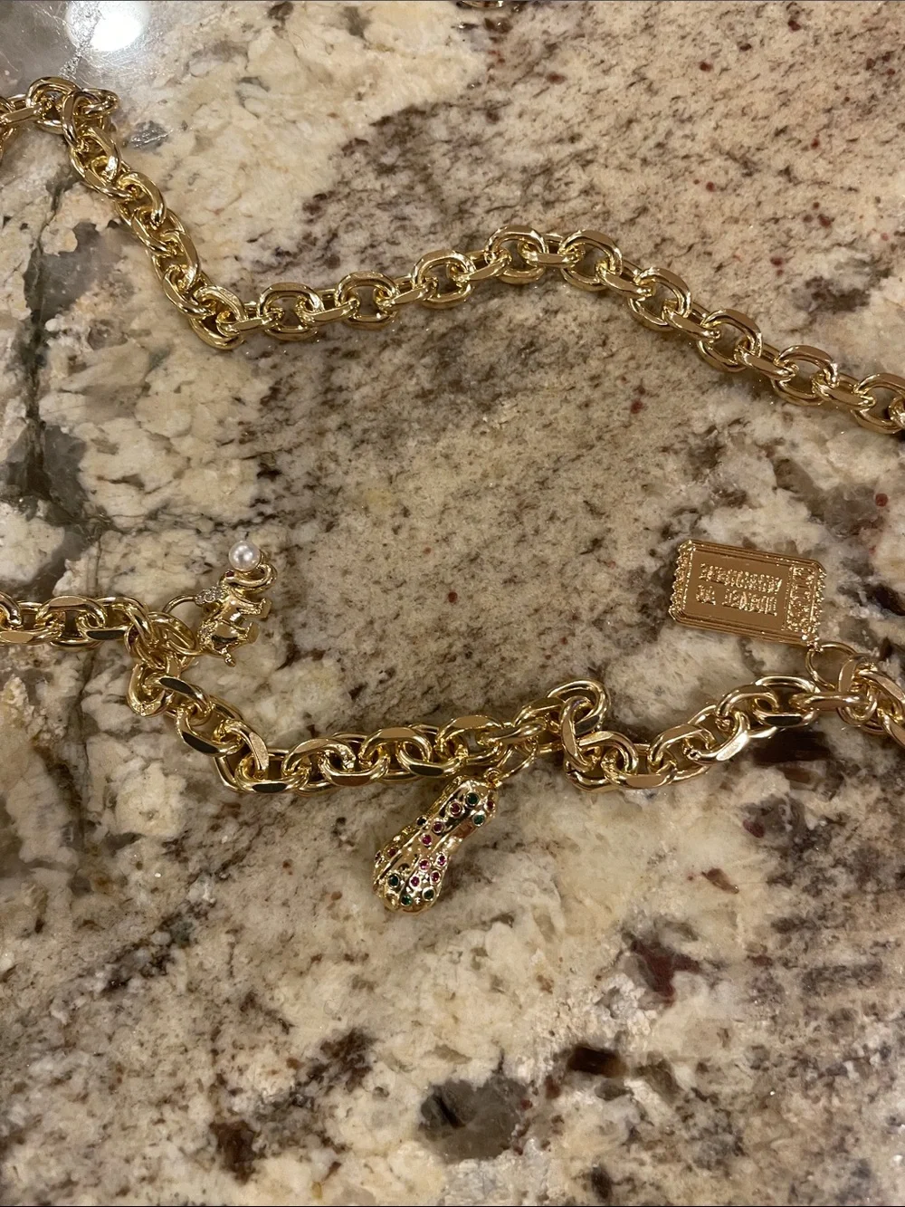 NWT kate spade gold chain belt